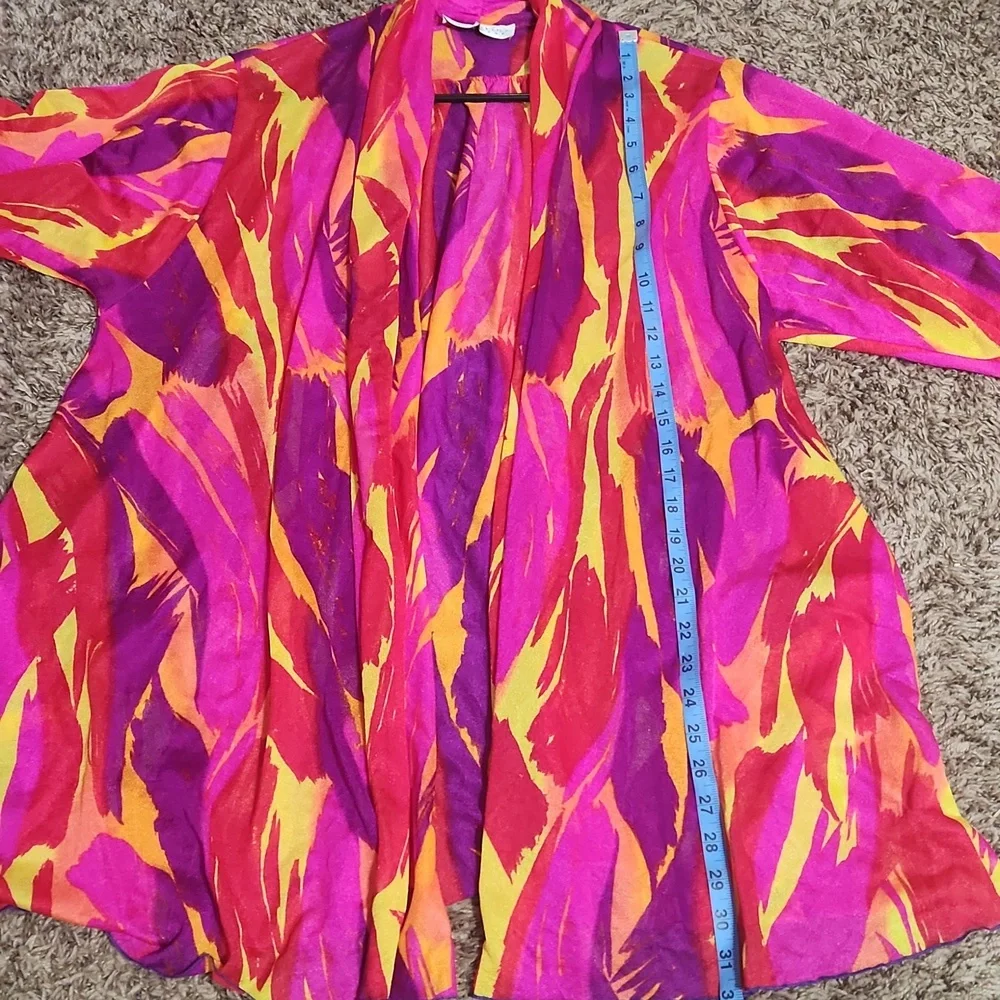 Oscar De La Renta Swimwear Vibrant Multicolor Swim Coverup